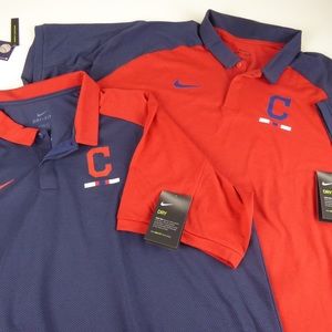 Nike Cleveland Indians Mesh Polo Shirt Bundle NWT